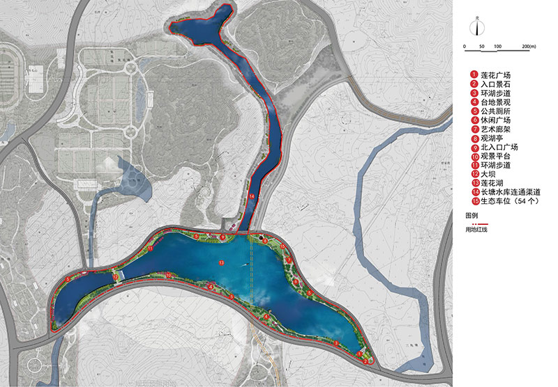 莲花湖滨湖绿带设计方案